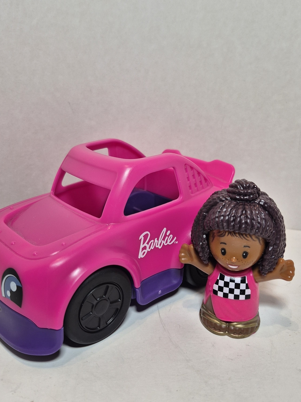 Fisher Price Little People Pink Barbie Car 2019 Rare Model With Figure